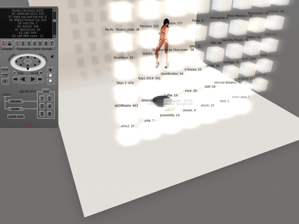 The VR Studio can store over 100 animation libraries