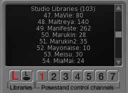 Select your library using the HUD